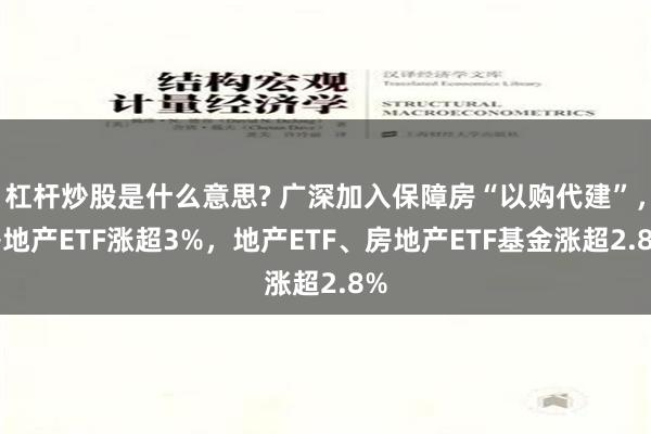 杠杆炒股是什么意思? 广深加入保障房“以购代建”，房地产ETF涨超3%，地产ETF、房地产ETF基金涨超2.8%