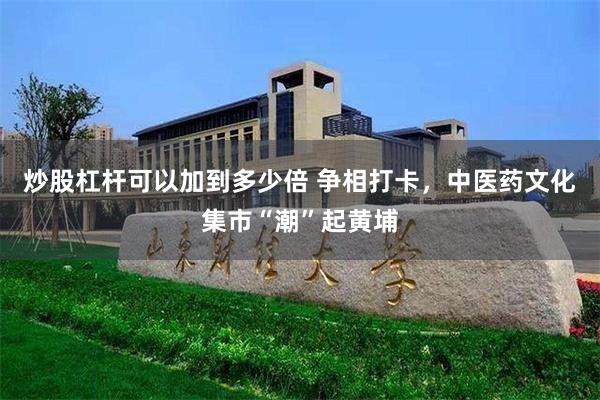 炒股杠杆可以加到多少倍 争相打卡，中医药文化集市“潮”起黄埔